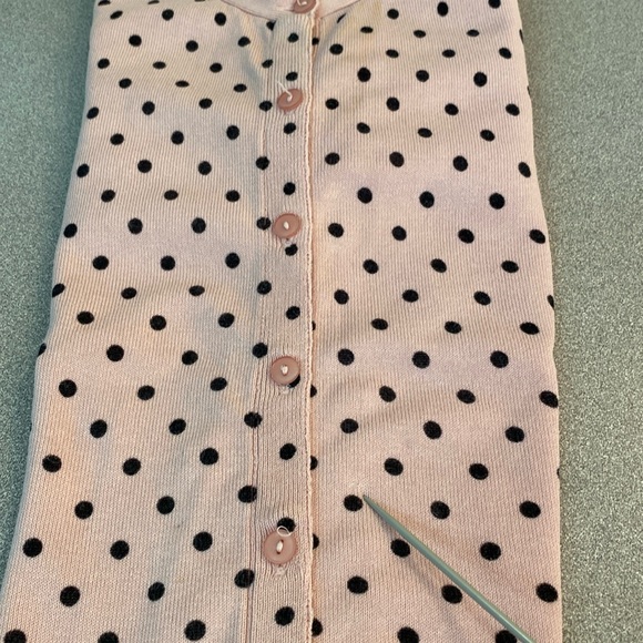 Worthington - silk blend polka dot cardigan. Size S - Picture 10 of 10